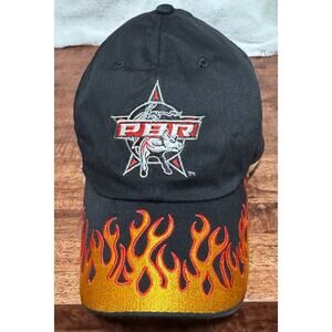 PBR Professional Bull Riders Embroidered Hat Ball Cap Black Adjustable One Size